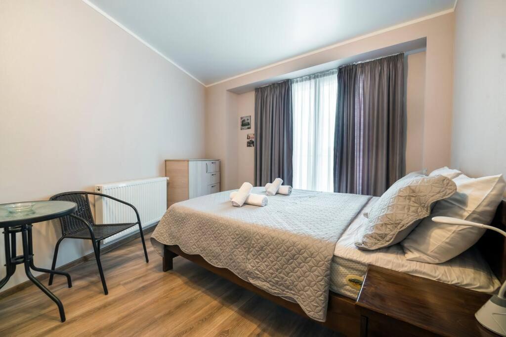 Postel nebo postele na pokoji v ubytování Ski Loft New Gudauri #0231