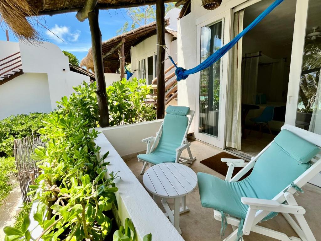 Balkón nebo terasa v ubytování Cabanas Tulum- Beach Hotel & Spa