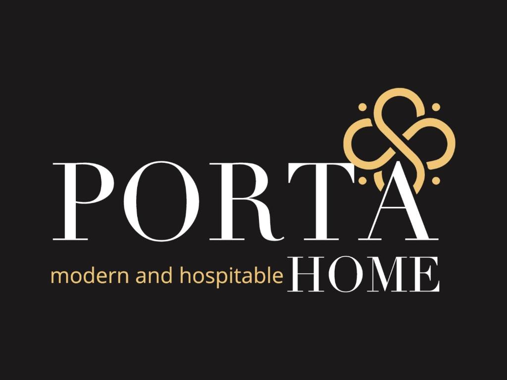 a logo for a modern and hospitable home at PORTA HOME modern and hospitable in Naxos Chora