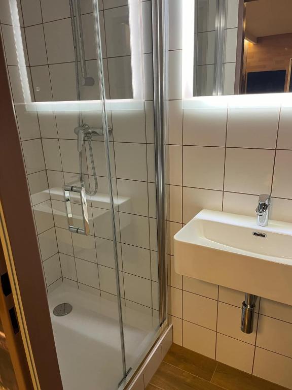 Koupelna v ubytování Tenis Cibulka Suites