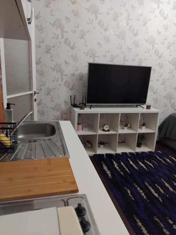 TV a/nebo společenská místnost v ubytování Timmy Apartment Ostrovni 4 Prague 1