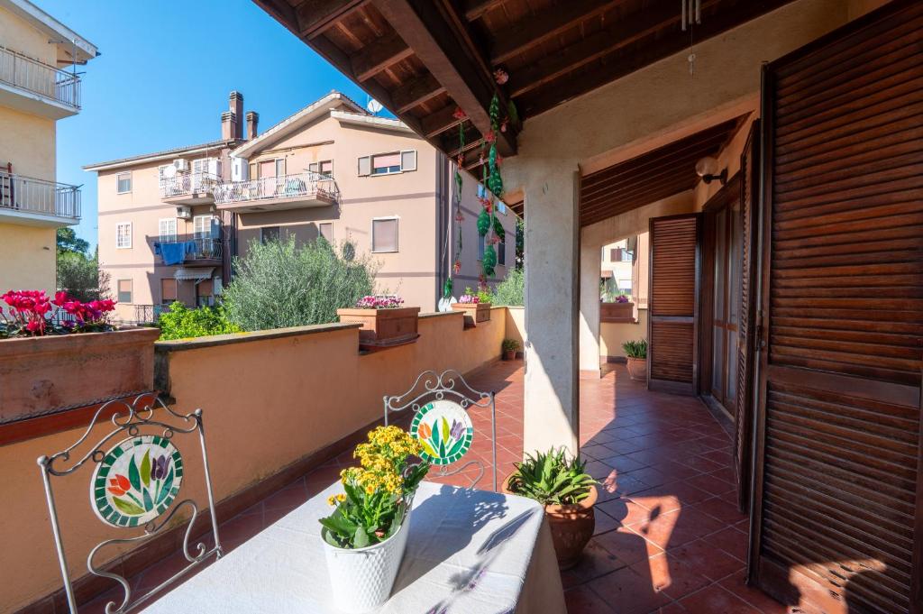 Balkón nebo terasa v ubytování Terrazza dei fiori