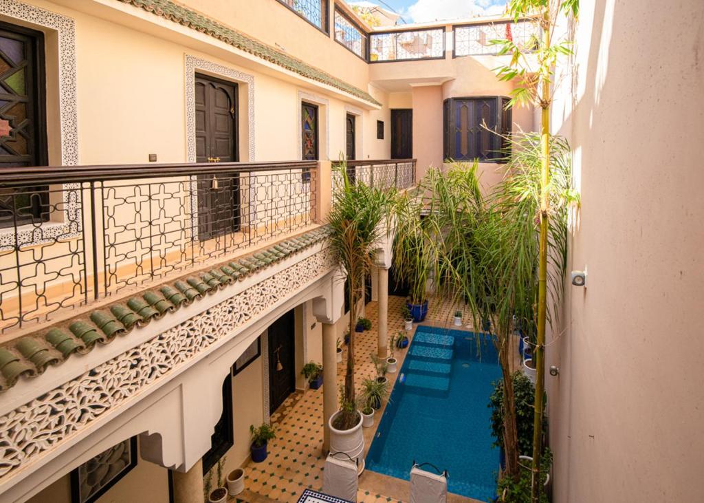 Balkón nebo terasa v ubytování Riad Tala