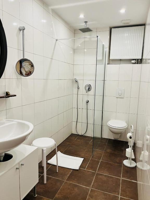 Koupelna v ubytování Hotel Nest
