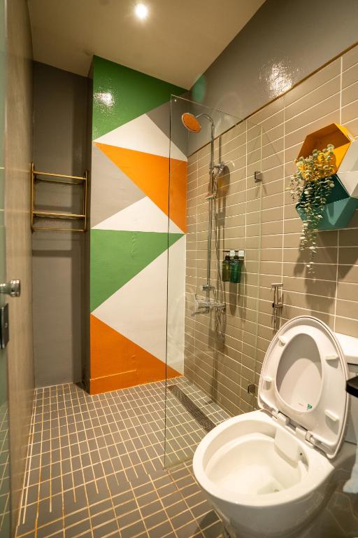 Koupelna v ubytování Funtime Hostel