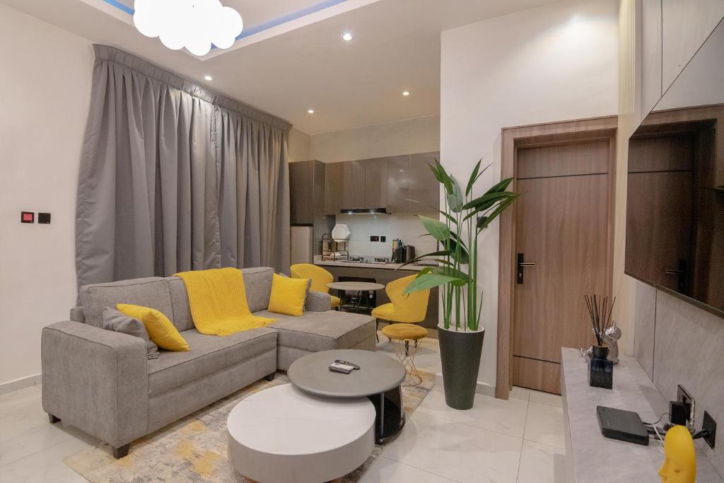 Posezení v ubytování One90 Apartment