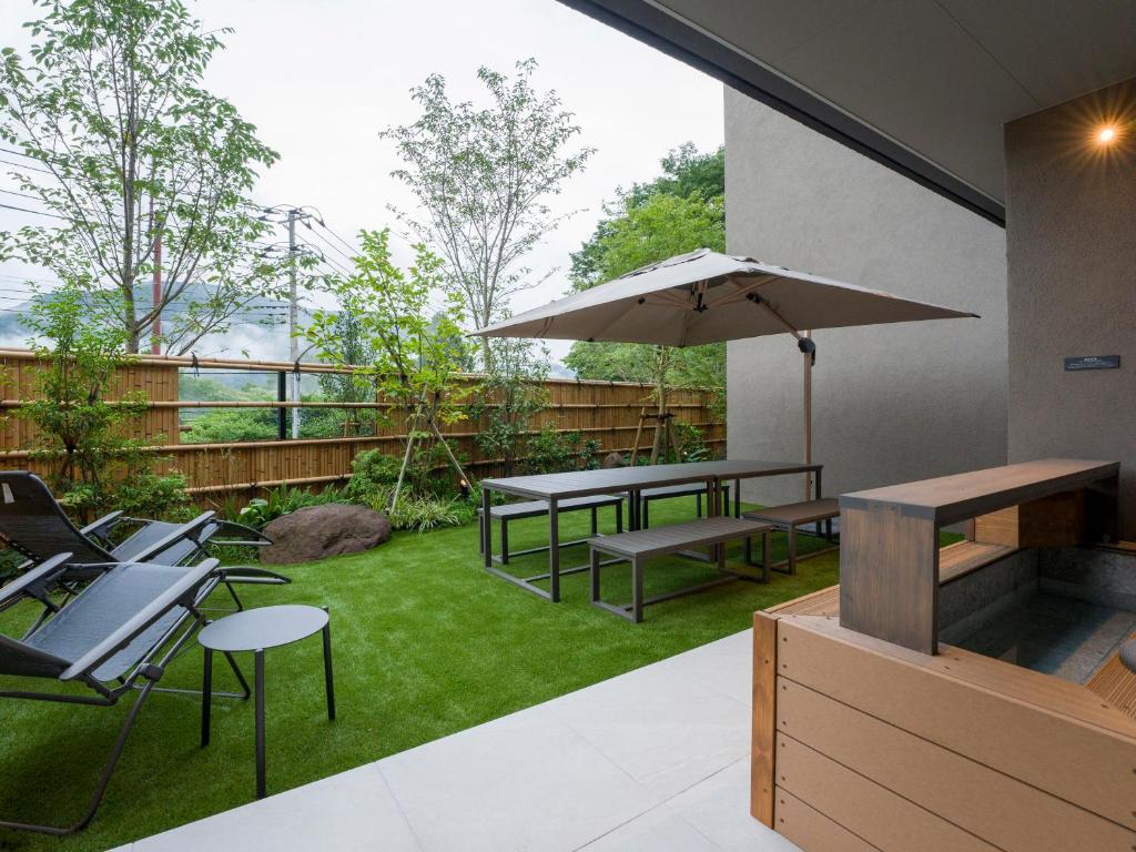 Zahrada ubytování Rakuten STAY TERRACE Hakone Kowakudani