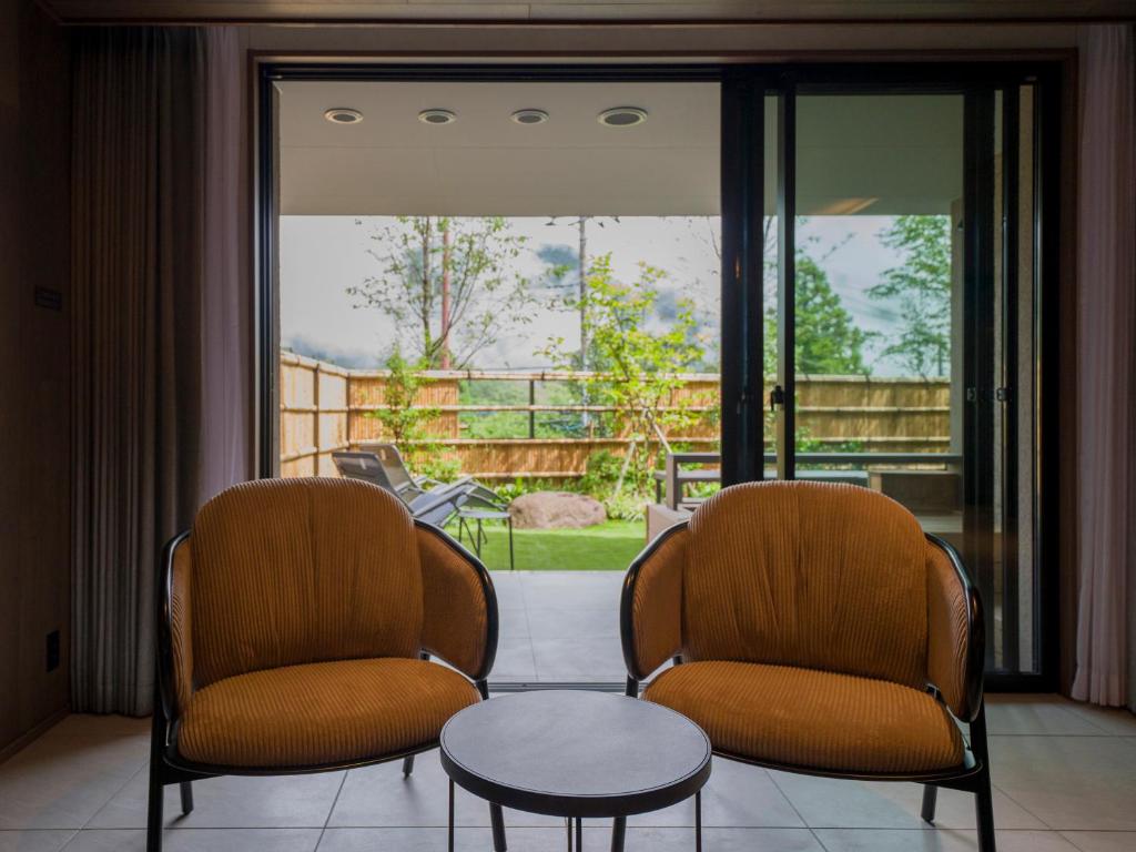 Posezení v ubytování Rakuten STAY TERRACE Hakone Kowakudani
