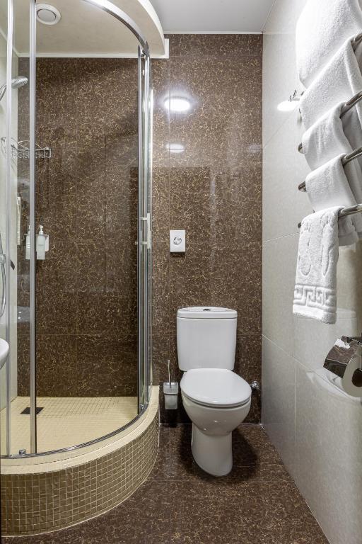 Koupelna v ubytování Helios Hotel & SPA