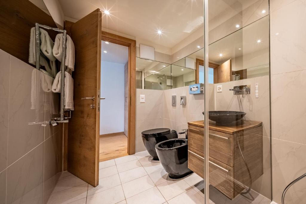 Koupelna v ubytování Hotel Piz St. Moritz