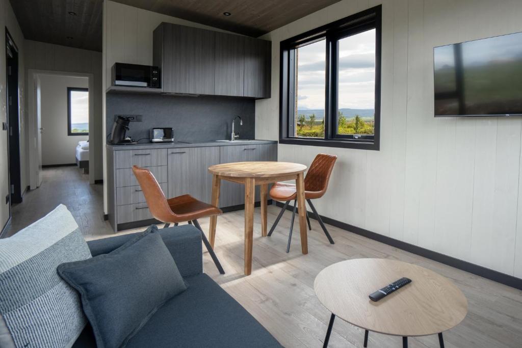 Dapur atau dapur kecil di Blue View Cabins