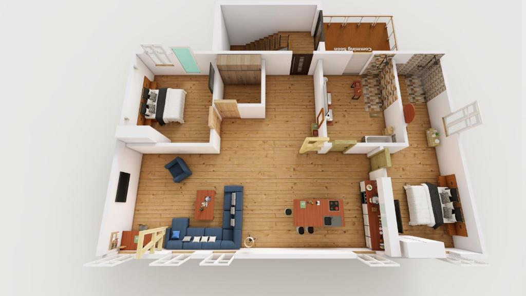 Půdorys ubytování HARZER HEALING CENTER 2024 Romantische Landhauswohnung mit Fussbodenheizung,XXL Kochinsel,XXL Regenduschen,Modern,Hochwertig,Persönlich,Vollausgestattet