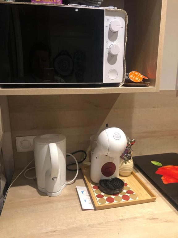 Kuchyň nebo kuchyňský kout v ubytování Cocon d'Argile