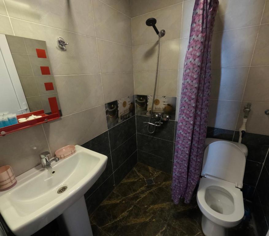 Koupelna v ubytování Guesthouse Lanchvali