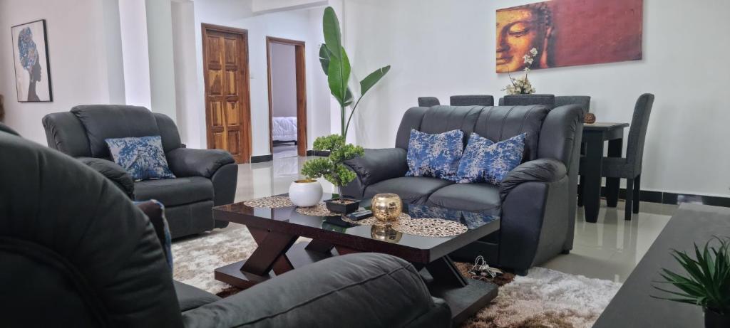 Χώρος καθιστικού στο Pristine Ibex Hill Serviced Apartments