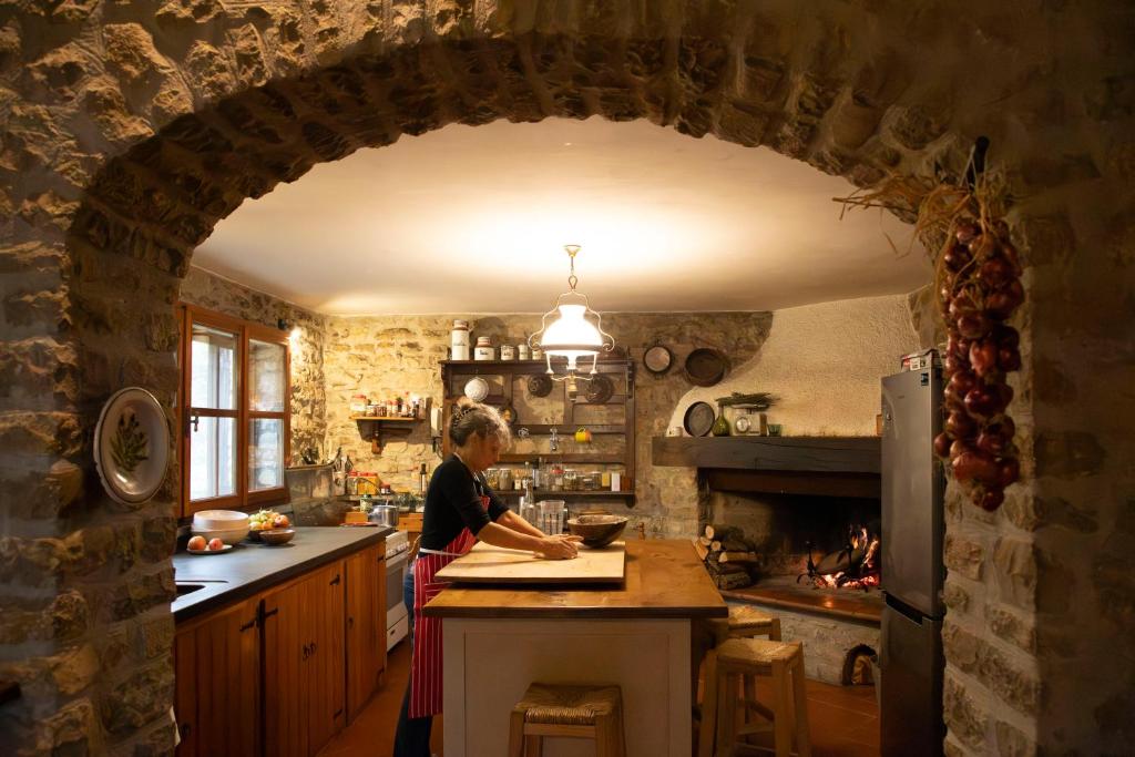 Kuchyň nebo kuchyňský kout v ubytování Agriturismo Sanventura