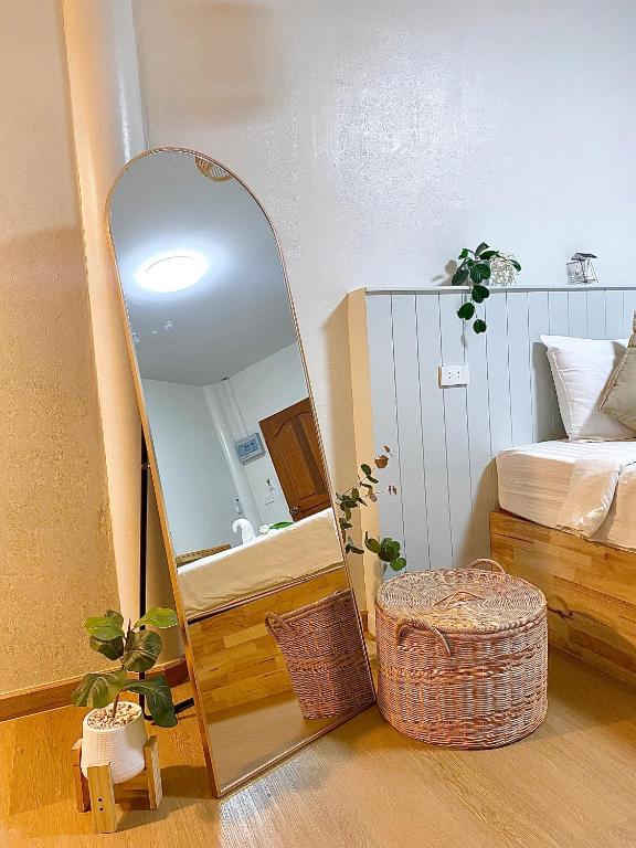 Postel nebo postele na pokoji v ubytování The O room