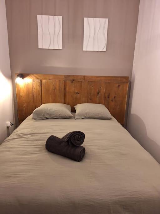 Ένα ή περισσότερα κρεβάτια σε δωμάτιο στο BJ Appartement proche de la gare