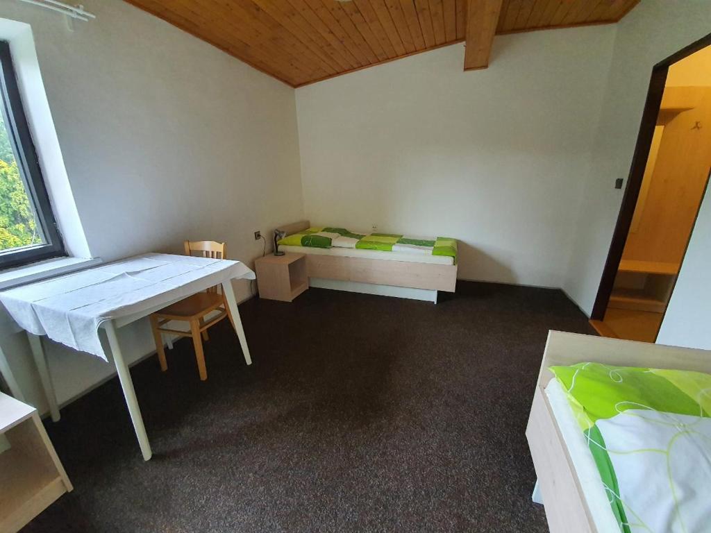 Postel nebo postele na pokoji v ubytování Ubytování Hilšer
