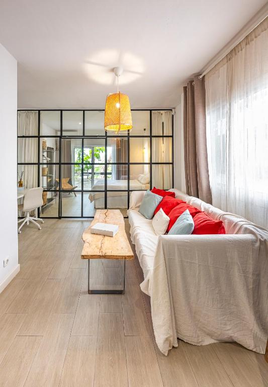Postel nebo postele na pokoji v ubytování Apartamento en Milla de Oro a 5 min andando de la playa