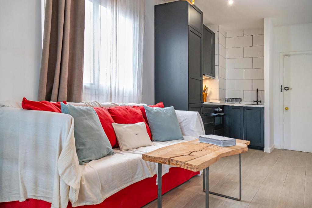 Posezení v ubytování Apartamento en Milla de Oro a 5 min andando de la playa
