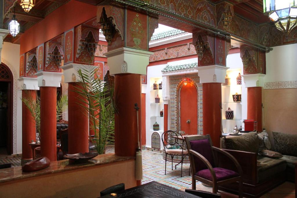 Posezení v ubytování Riad Souad Marrakech