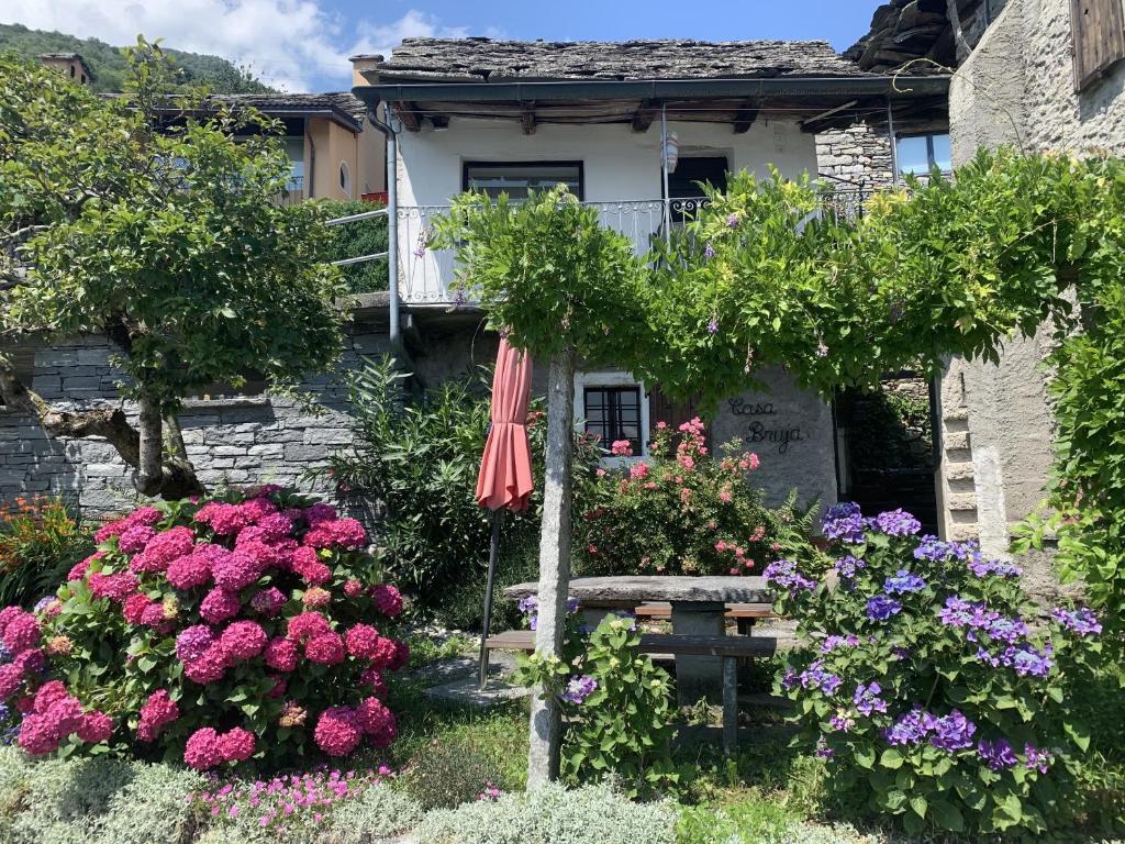 Zahrada ubytování Casa Bruja Tradizionale Rustico Ticinese