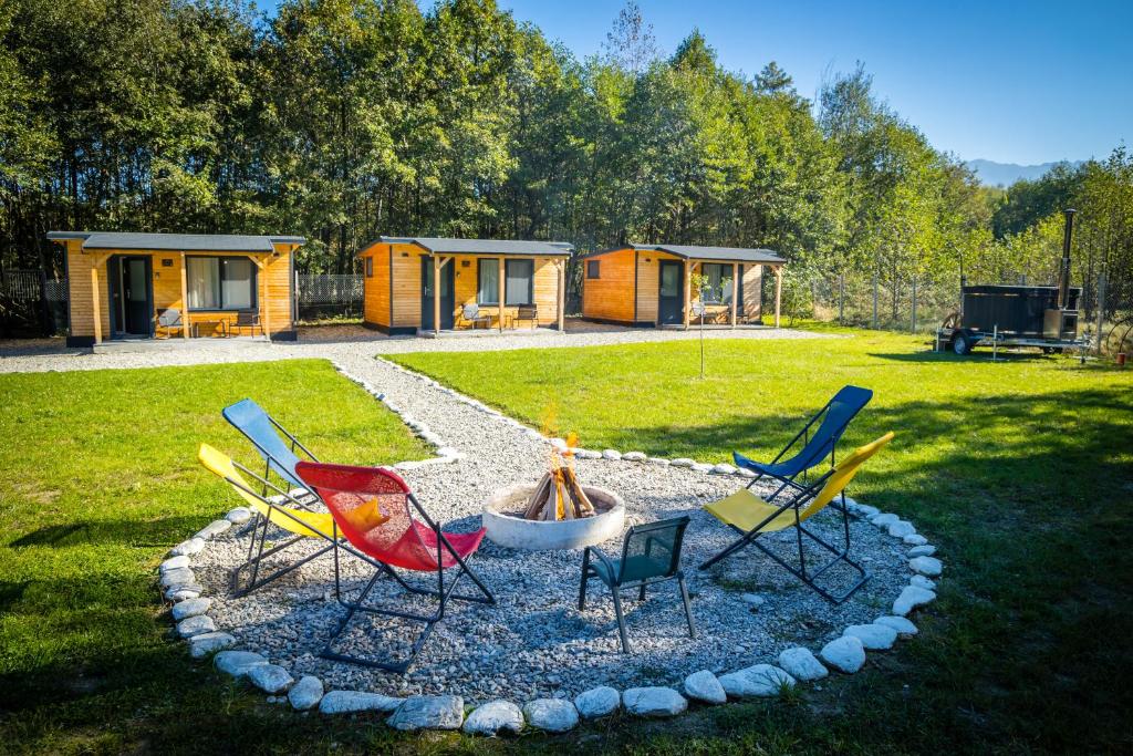 Zahrada ubytování Tiny Houses Transfagarasan