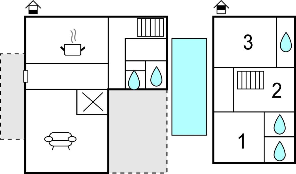 Plan piętra w obiekcie Awesome Home In Zminj