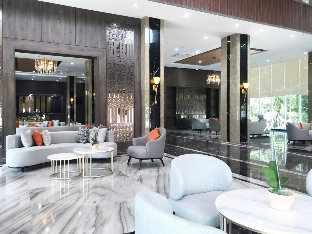 Posezení v ubytování Labersa Hotel & Convention Center Samosir