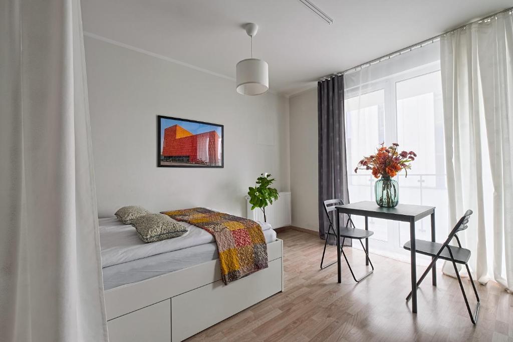 Posteľ alebo postele v izbe v ubytovaní Golden Apartments/Op32