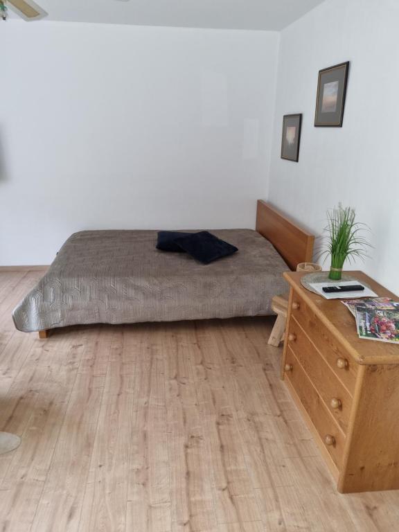 Postel nebo postele na pokoji v ubytování Ferienwohnung Haseltal
