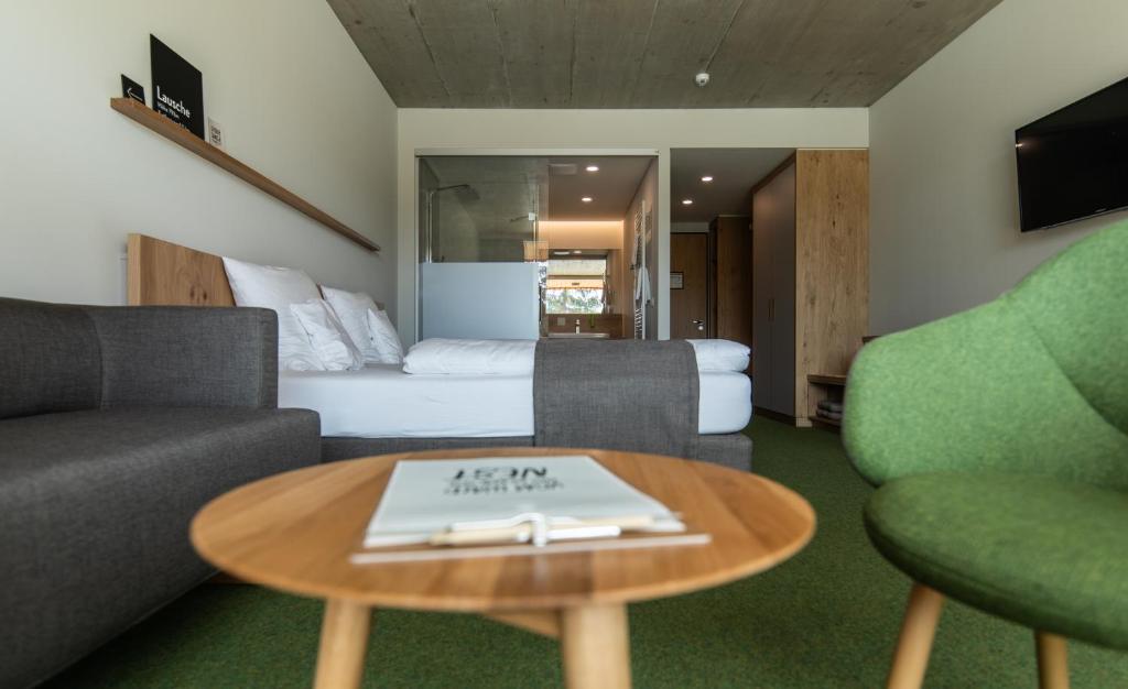 Posezení v ubytování Trixi Park Zittauer Gebirge - Ferienhäuser, Hotel und Camping