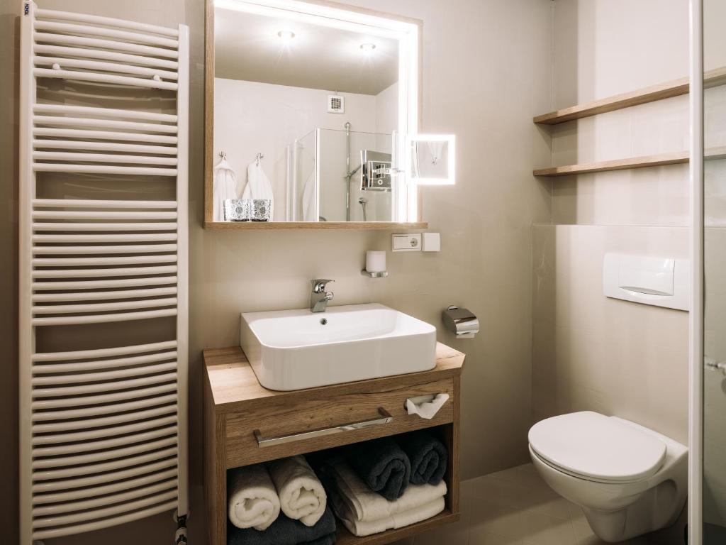 Koupelna v ubytování Hotel Bacherhof