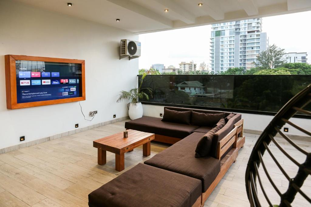 Posezení v ubytování George Residence Cooper Road, Ikoyi