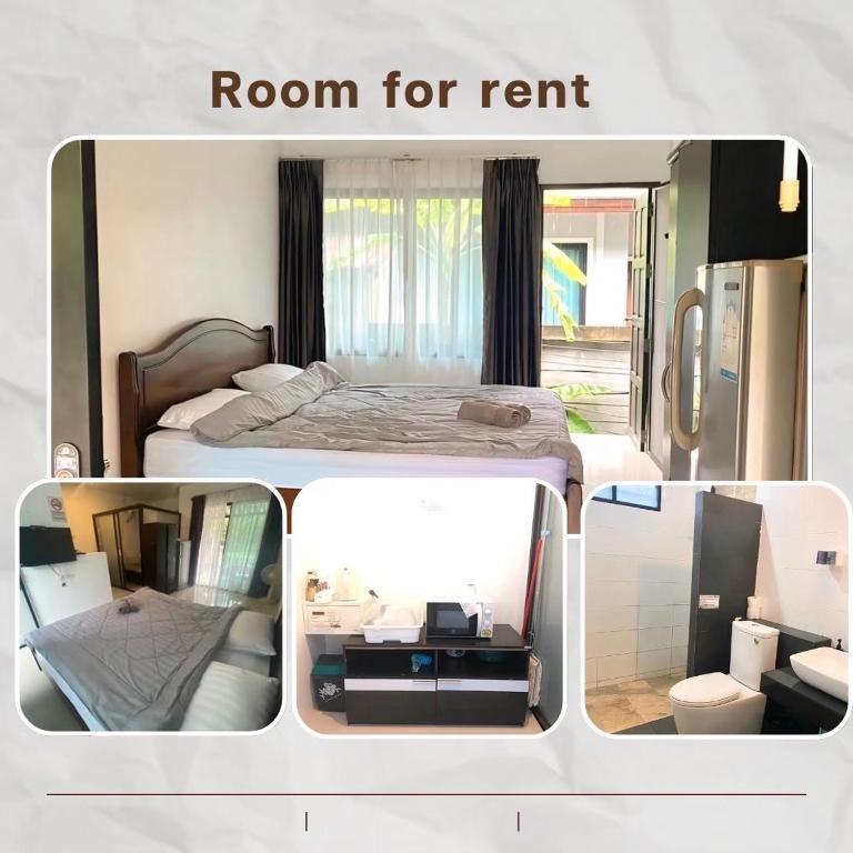 Postel nebo postele na pokoji v ubytování Share pool 1 room 2 bedroom