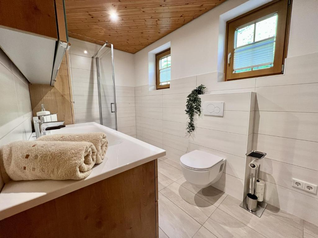 Koupelna v ubytování Appartement Pauline