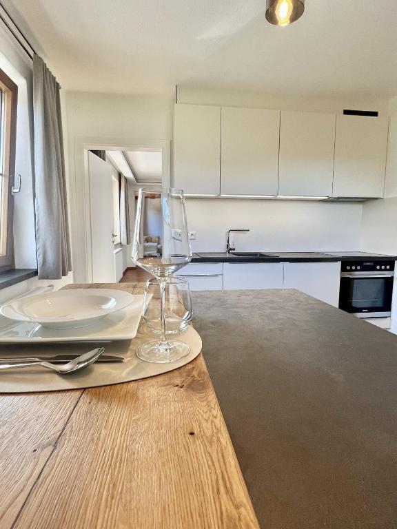 Kuchyň nebo kuchyňský kout v ubytování Appartement Pauline