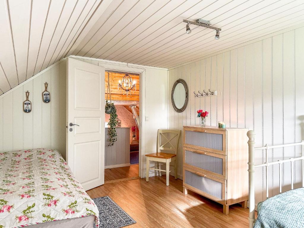 Postel nebo postele na pokoji v ubytování Holiday Home Rødehuset by Interhome