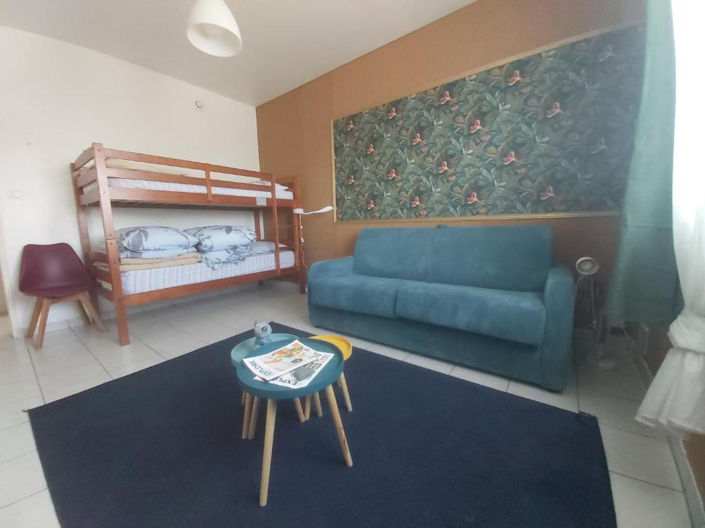 Posezení v ubytování Ti'Kratèr Chambres d'hôtes