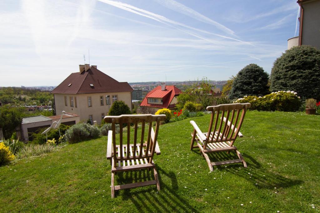 Zahrada ubytování Pension Apartment Granit
