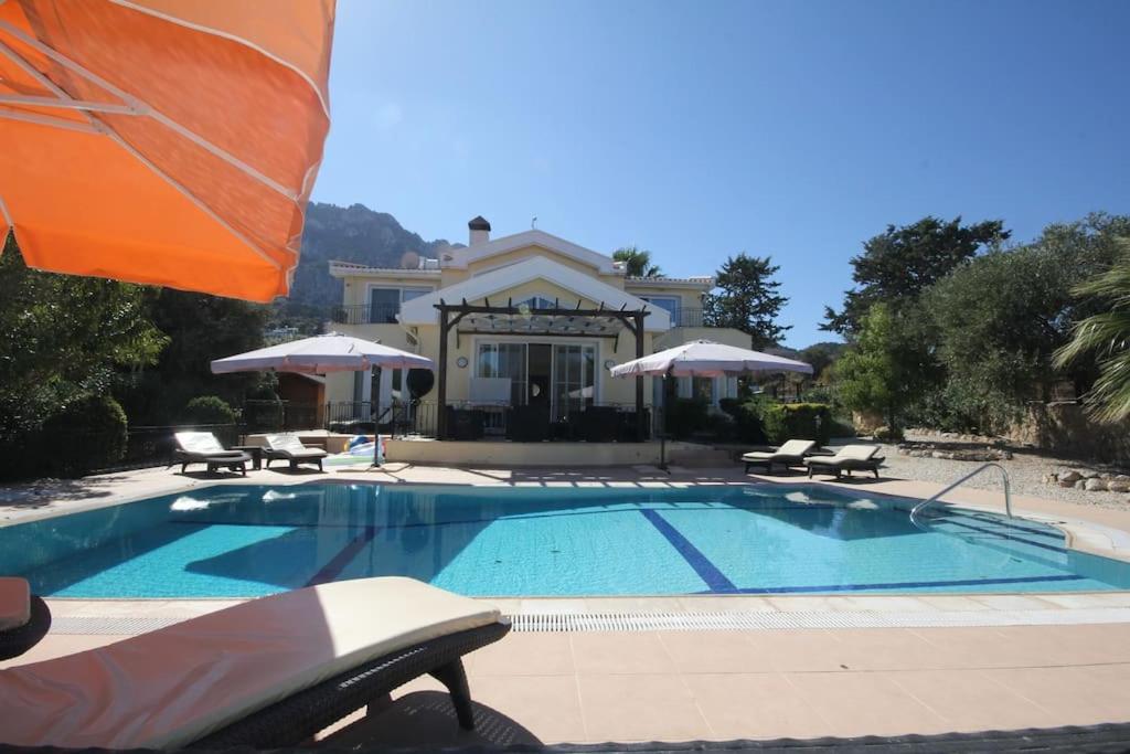 Swimmingpoolen hos eller tæt på Villa with fabulous Barbeque House