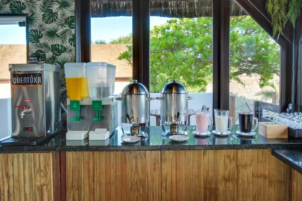 Comodidades para preparar café e chá em Pousada do Arvoredo