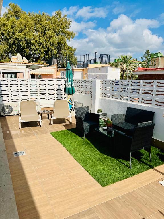 Balkón alebo terasa v ubytovaní Casa Carmen Ático Primera linea de playa