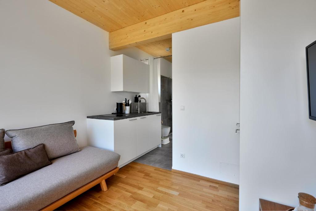 Kuchyň nebo kuchyňský kout v ubytování Hus154 Ferienhaus im Brandnertal