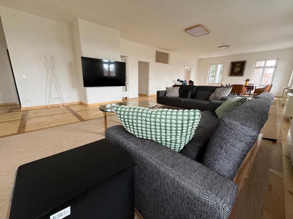 TV a/nebo společenská místnost v ubytování Family Apartment with very large living room