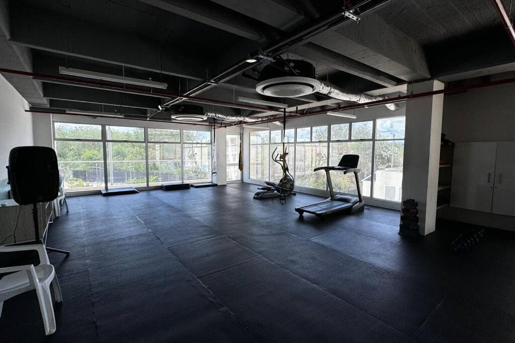 Fitness centrum a/nebo fitness zařízení v ubytování PA Lindo Apartamnto con Aire A