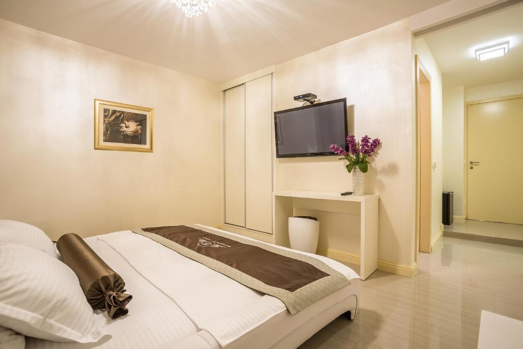 TV a/nebo společenská místnost v ubytování Guest House Benedict