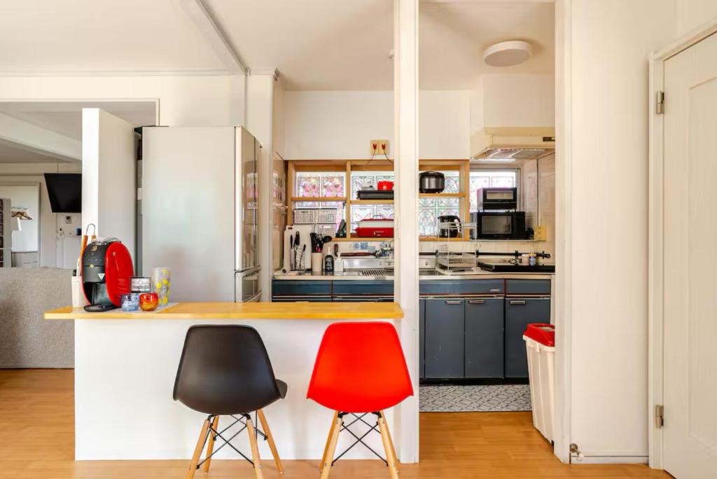 Kuchyň nebo kuchyňský kout v ubytování guesthouse みつば