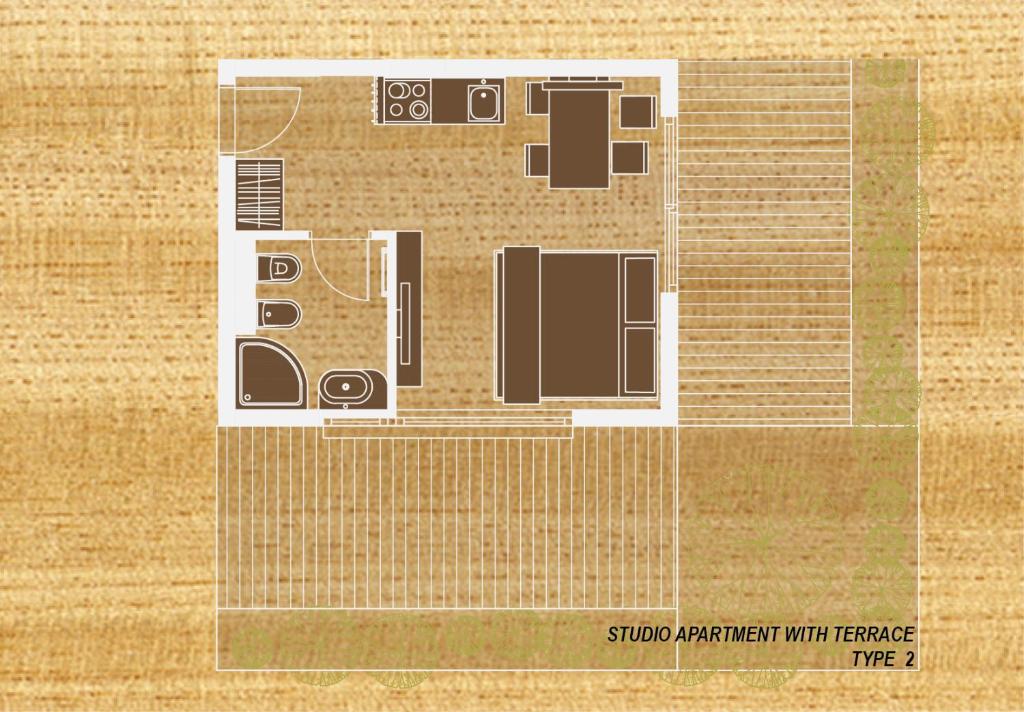 Půdorys ubytování Apartments and Rooms Bernik